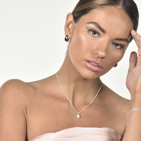 Ziya Sculptural Pearl Pod Pendant Necklace (Silver)
					