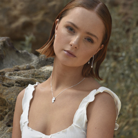 Artemisa Artisan Sculptural Pendant Necklace (Silver)
					