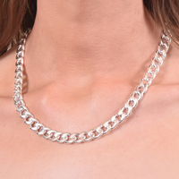 Rebel Modern Silver Chain Necklace
					