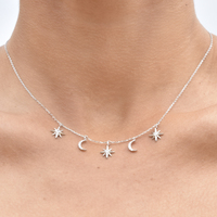 Jayla Celestial Beauty Necklace (Silver)
					