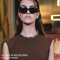 Amabel Modern Muse Gold Chain Necklace (Silver)
					