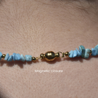 Jacinta Beaded Natural Turquoise Necklace
					
