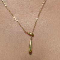 Priscilla Modern Fine Drop Necklace (Gold)
					