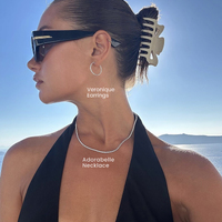 Adorabelle Fine Silver Diamante Choker
					