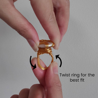 Capriana 24K Gold Baroque Pearl Nest Ring
					