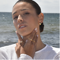 Love Is All Around Artisan Open Ring (Gold)
					