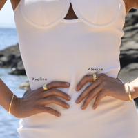 Aveline Gold Vermeil Croissant Open Ring
					