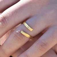 Noora Sculpture Wrap Open Ring (Gold Vermeil)
					