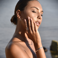 Viana Artisan Line Stack Open Ring (Silver)