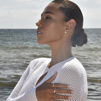 Adalene Simplicity Pearl Open Ring (Silver)
					