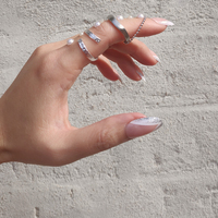 Noora Sculpture Wrap Open Ring (Silver)
					