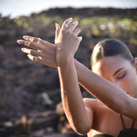 Chandra Artisan Crescent Moon Open Ring (Silver)
					