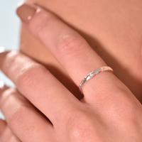 Cilla Artsy Textured Silver Open Ring
					