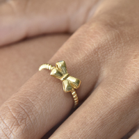 Tilda Artisan Bow Tie Open Ring (Gold)
					