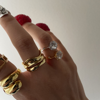 Phaedra Austrian Fine Zircon Open Ring (Gold Vermeil)
					