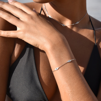 Birdie Evil Eye Bracelet (Silver)
					