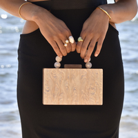 Lorena Artsy Resin Clutch (Neutral Shimmer)