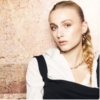 London 18K Diamante Chain Drop Earrings
					