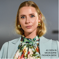 Raphaella 24K Sculpture Curve Earrings
					