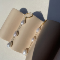 Aquene Freshwater Pearl String Earrings