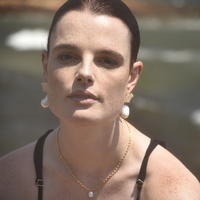 Carlotta 24K Baroque Pearl Drop Earrings (Rose Quartz)
					