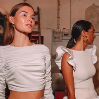 Danica 70's Gold Hoop Earrings
					