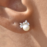 Izabel Dainty Bow Stud Earrings