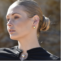 La Lumiere Modern Cocoon Earrings (Gold Vermeil)