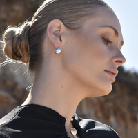 La Lumiere Modern Cocoon Earrings (Silver)