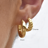 Chante Croissant C Hoop Earrings (Gold Vermeil)