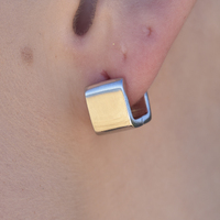 Zen Minimal Cubic Earrings (Silver)