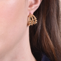 Gianna Curved Beads Earrings
					