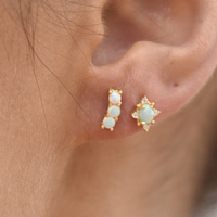 Apricia Dainty Opal Stud Earrings