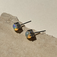 Lumi Solid Opal Stud Earrings