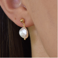 Myla Freshwater Pearl Drop Earrings
					