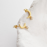 Gemma Gold Filled Dainty Moon Earrings