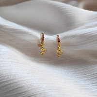 Lois Gold Filled Snake Drop Earrings