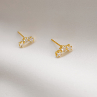 Nia Gold Filled Sparkling Stud Earrings