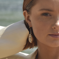 Willow Runway Shell Art Earrings