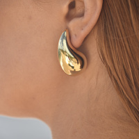 Sloane Chunky Droplet Earrings (Gold)