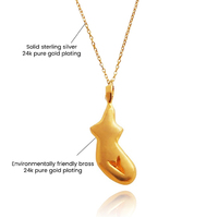 Muriel 24K Gold Body Art Pendant Necklace
					