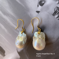 Agata 24K Baroque Pearl Drop Earrings (Imperfect No. 5)