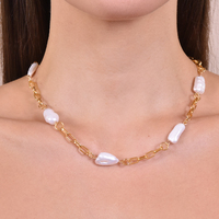 Samone Modern Muse Pearl Chain Necklace / Choker 
					