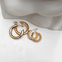 Zora Modern Gold Hoop Earrings
