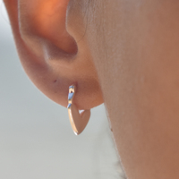 Femi Classic Heart Huggie Earrings (Silver)