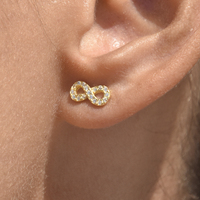 Infinite Love Screwback Earrings (Gold)