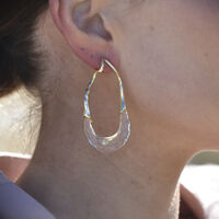Vanora Two Tone Fluid Loop Earrings