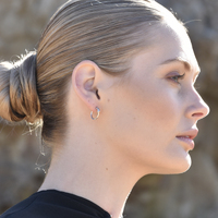 Tie A Knot Modern Hoop Earrings (Silver)