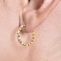 Vida Minimalist C Chain Earrings (Gold Vermeil)