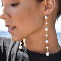 Valentina 24K Freshwater Pearl Drop Earrings
					